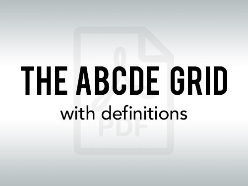 2.1 - The ABCDE Model with definitions